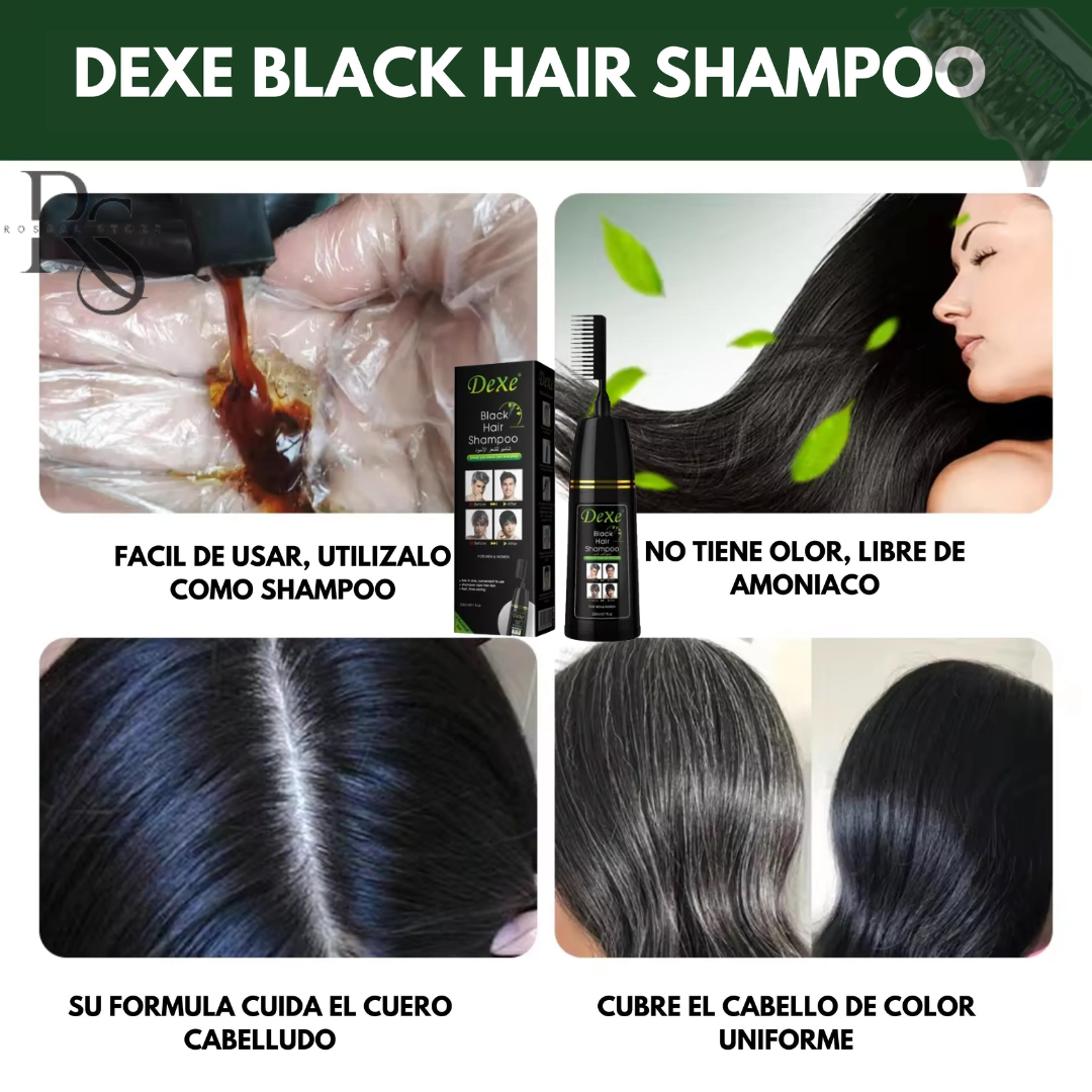 NUEVO TINTE SHAMPOO CUBRE CANAS  DEXE